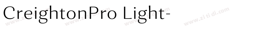 CreightonPro Light字体转换